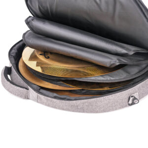 D&J กระเป๋าฉาบกลม บุหนา 12 มิล AX-60 สีเทา ใส่ฉาบขนาด 8″-22″