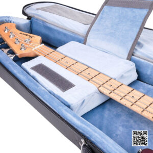 JC กระเป๋าเบสไฟฟ้า บุหนา 23 มิล BB-2121 สีเทา มีหมอนรองคอภายในกระเป๋า