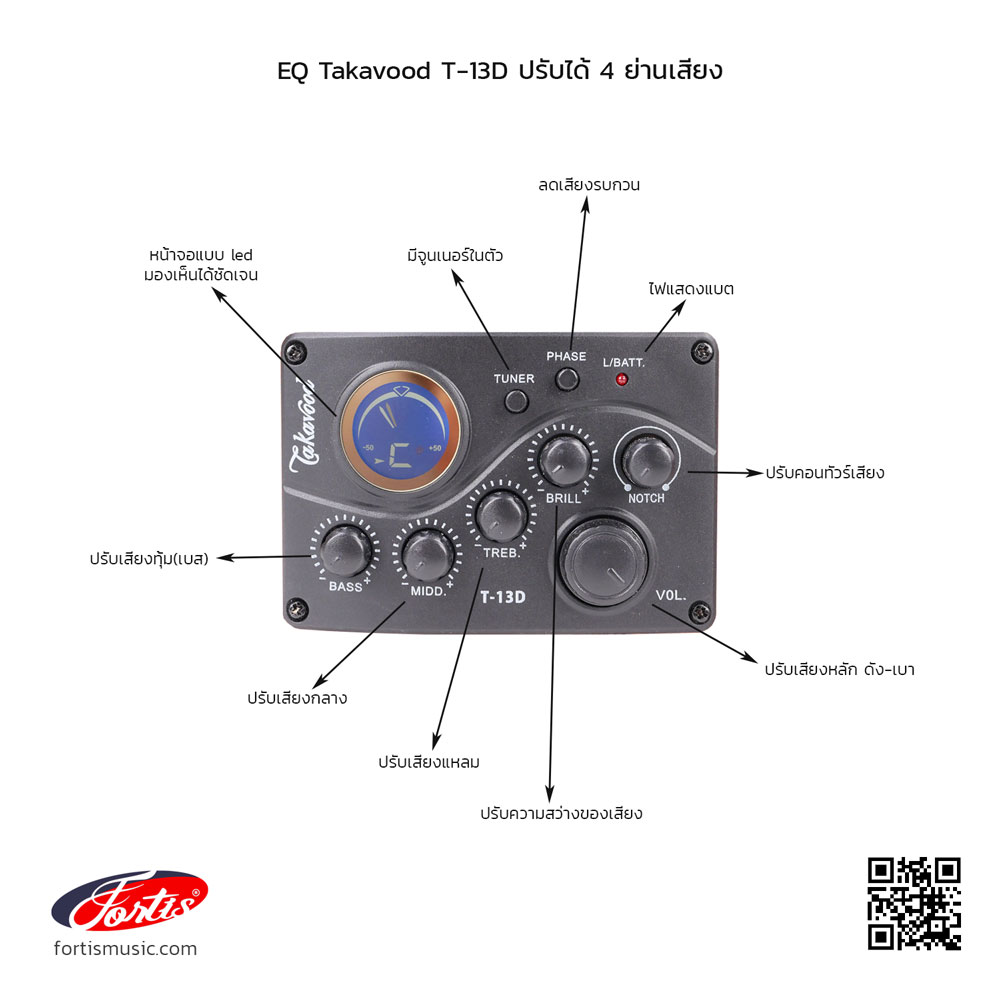 กีต้าร์โปร่งไฟฟ้า 41 นิ้ว Mentreel S20 DC-NS EQ T-13D