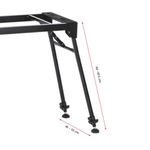 ขาตั้งคีย์บอร์ด AKS-1185 TANK ตัวขาตั้งสามารถปรับขนาดความกว้างและความสูงได้ โดยความกว้างขนาด 73 – 108 ซม. ความสูงขนาด 64 – 97.5 ซม.