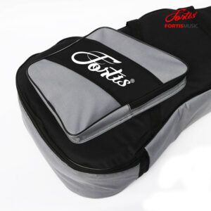 Fortis Guitar Bag กระเป๋ากีต้าร์โปร่ง 41 นิ้ว รุ่น GP-Series Gray สีเทา ด้านหน้ามีกระเป๋า 2 จุด ขนาด กว้าง 28 ซม และ 15 ซม