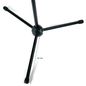 ตัวอุปกรณ์ ทำด้วยโลหะ สีดำ พับเก็บง่าย น้ำหนักเบา แข็งแรง ทนทาน มียางกันลื่น