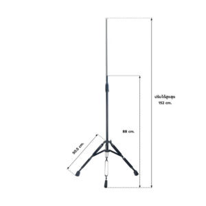 Microphone Stand ขาตั้งไมค์ ขาตั้งไมค์ตั้งพื้น ขาตั้งไมค์ตรง สีดำ ปรับความสูงได้