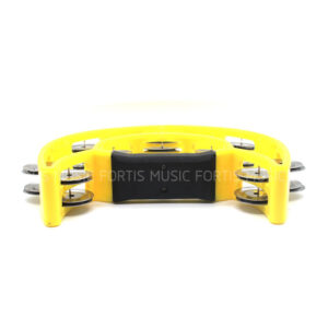 Tambourine แทมบูรีน ไฟเบอร์ MLY สีเหลือง พกพาสะดวก เพราะมีน้ำหนักเบา