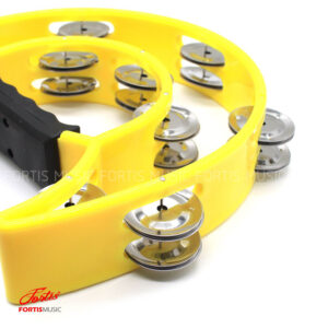 Tambourine แทมบูรีน ไฟเบอร์ MLY สีเหลือง เล่นง่ายเหมาะสำหรับทุกเพศทุกวัย