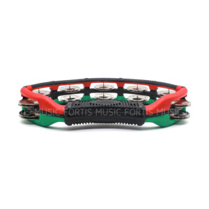 Makana tambourine แทมบูรีนเสริมยาง Regae G-21 สีแดง-เขียว พกพาสะดวกเพราะมีน้ำหนักเบา