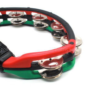 Makana tambourine แทมบูรีนเสริมยาง Regae G-21 สีแดง-เขียว เล่นง่ายเหมาะสำหรับทุกเพศทุกวัย