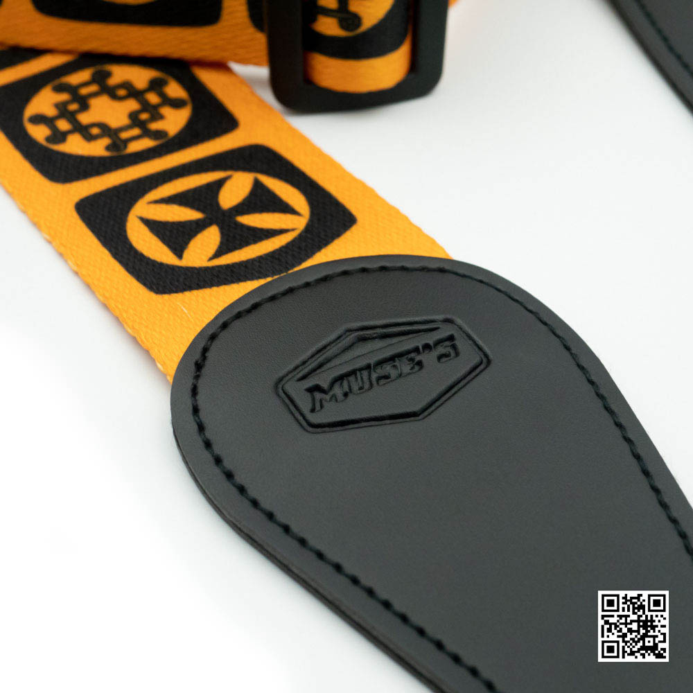 Hipster สายสะพายกีต้าร์โปร่ง กีตาร์ไฟฟ้า Cross G14 หัวสายผลิตจากหนัง PU