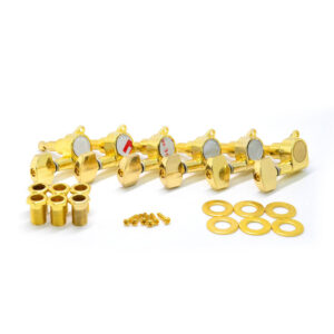 ลูกบิดกีต้าร์ไฟฟ้า แบบตัน LS-803-1 สีทอง ในชุดแถมบูทและสกรู 6 คู่