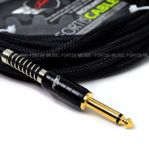 Fortis Guitar Cables สายแจ็คกีต้าร์ 6 เมตร รุ่น BN-128P L หัวแจ็ค : เคลือบด้วยทอง 24K ทนทาน ป้องกันเสียงรบกวน ได้ดี