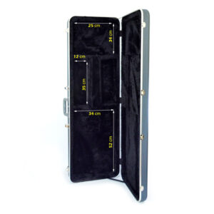 Electric Bass Hardcase ฮาร์ดเคสเบส BC-500 ด้านในมีช่องเก็บของ บุผนังด้านในเคสด้วยกำมะหยี่