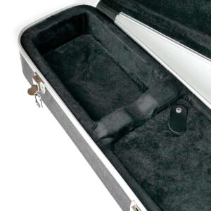 Guitar Hardcase ฮาร์ดเคสกีต้าร์โปร่ง H-WC-500 สีดำ ขอบของฝาเคสเป็นอลูมิเนียมกันน้ำ