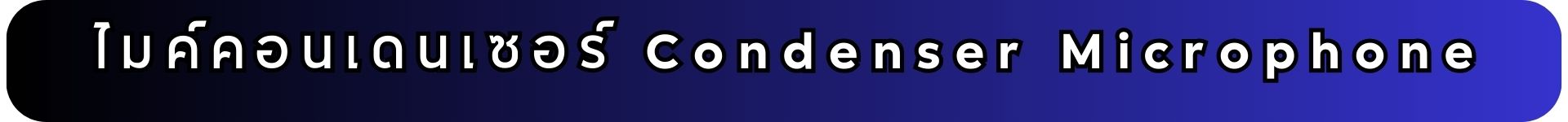 ไมค์คอนเดนเซอร์ Condenser Microphone