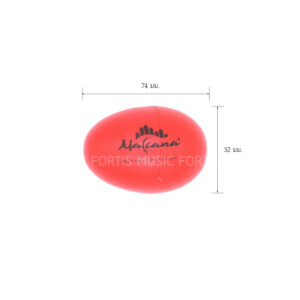Makana ไข่เขย่า ใหญ่ สีแดง อุปกรณ์ดนตรีเพอร์คัสชั่น ขนาด 74 มม. x 52 มม.